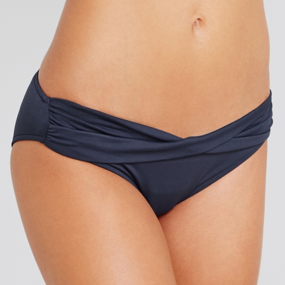 SEAFOLLY Goddess Twist Band Bikini Bottom Navy - Picture 1 of 3